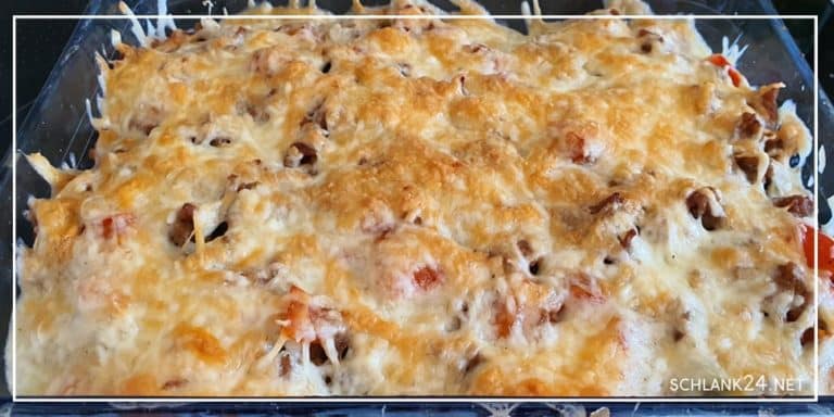 Blumenkohl Gratin mit Hackfleisch ohne Kohlanhydrate