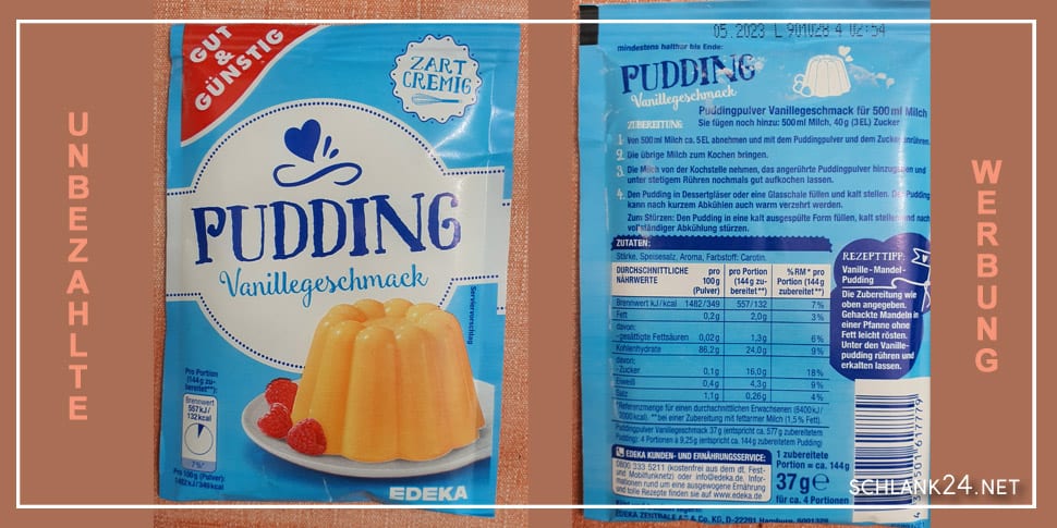 Puddingpulver Gut und Günstig von Edeka ohne Zuckerzusatz